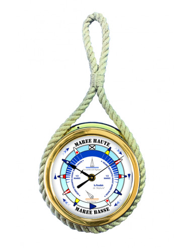 BRASS CASE TIDE INDICATOR WITH ROPE