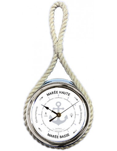 CHROME BRASS CASE TIDE INDICATOR WITH ROPE