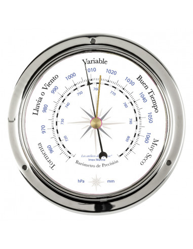 CHROME BRASS BAROMETER