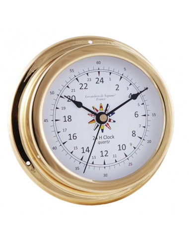 24 HOURS BRASS CLOCK