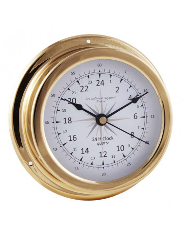 24 HOURS BRASS CLOCK