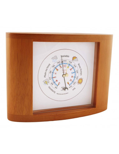 DESKTOP BAROMETER ON WOODEN BOARD