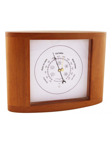 DESKTOP BAROMETER ON WOODEN BOARD